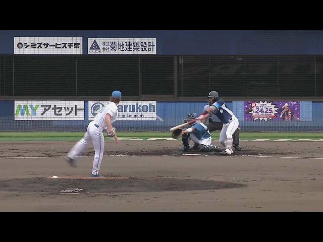 【ファーム】ライオンズ・岸潤一郎がライトへの先制タイムリーヒット!!   2023年5月30日 北海道日本ハムファイターズ 対 埼玉西武ライオンズ