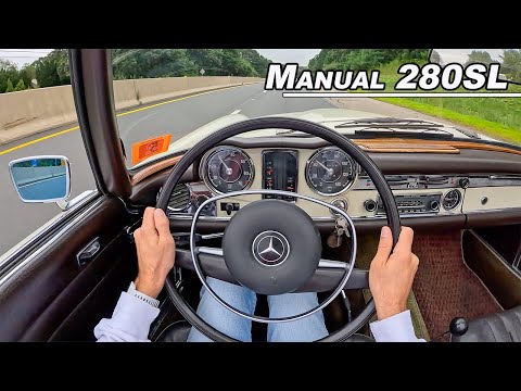 1971 Mercedes Benz 280SL Manual - Driving Impressions (POV Binaural Audio)