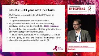 Lower immune response in HIV+ girls to the quadrivalent human papillomavirus vaccine | Jason Brophy