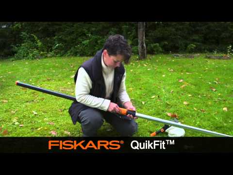 Fiskars QuikFit serijos šakų genėtuvas (be koto) video