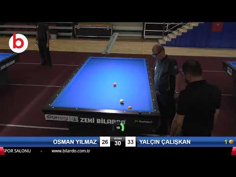 OSMAN YILMAZ & YALÇIN ÇALIŞKAN Bilardo Maçı - 2019 TÜRKİYE KUPASI 2.ETAP ERKEKLER-4.TUR