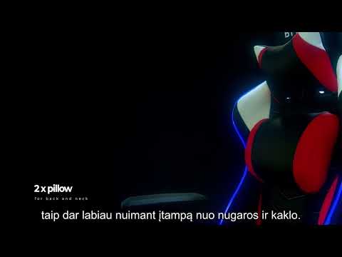 Žaidimų kėdė ByteZone Winner su RGB LED pašvietimu Gaming Chair, Mėlyna video