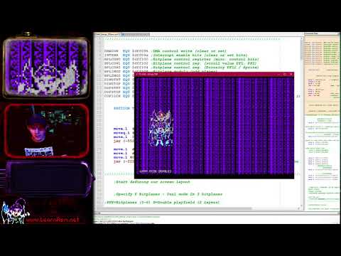 Lesson P36 - 32 color and Multiple Playfields (layers) on the Amiga