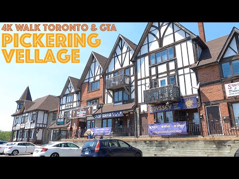 Pickering Village, Ajax - Kingston Road - The Courtyard: 4K Slow Walk Toronto & GTA, Canada