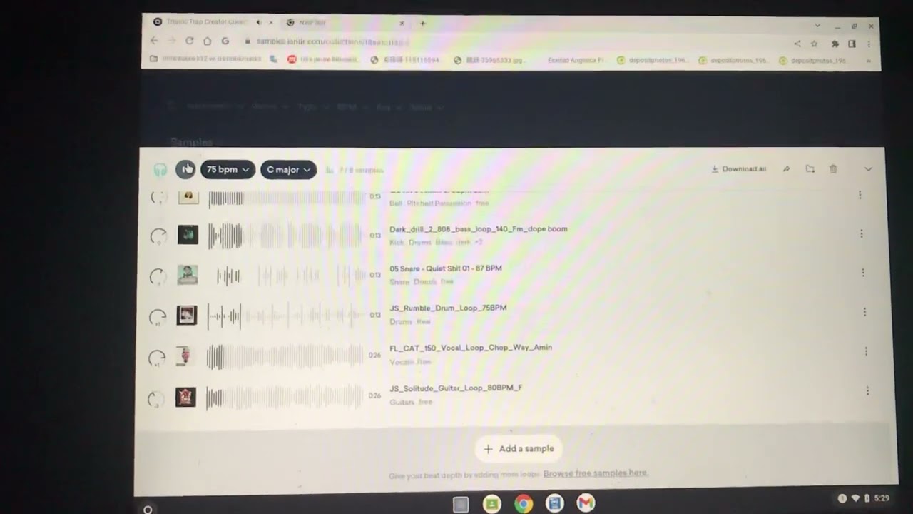 Me just making beats on LANDR Samples