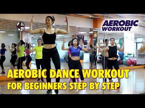 18Mins Aerobic dance workout for beginners step by step l Aerobic Dance workout for women