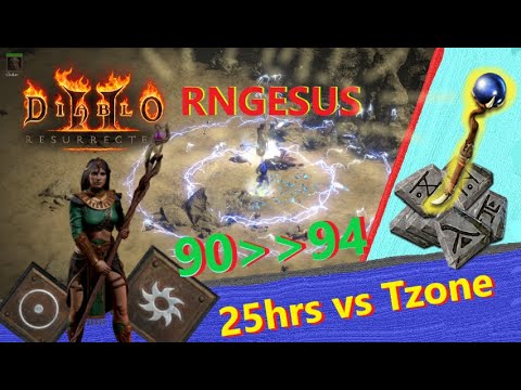 CRAZY RNG ! 25hrs farming Tzone with Nova Sorc! - Diablo 2 Resurrected