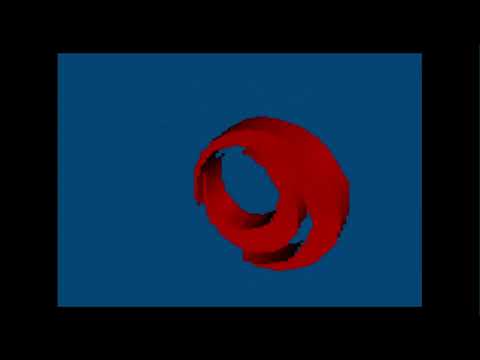 GBA 98 EXTRA Tech Demo) Simbolo rotante con textures monocromatiche e leggero effetto di luce.