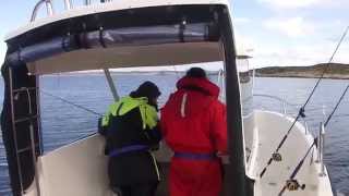 preview picture of video 'Hitra island Norway, May 2012, one of our first boat trip (Bart, Roger, Carlos and Stefano)'
