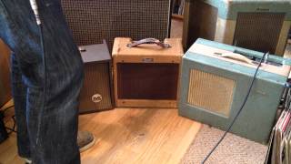 Video thumbnail for 1957 Fender Champ, Magnatone 111, Watkins Clubman by Soundgas