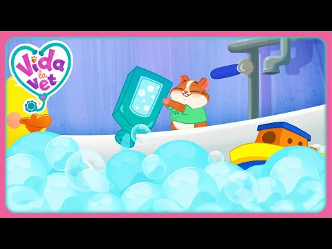 Popcorn Ama Un Bagno Di Bolle (Raccolta) | Vida la Vet | Cartoni animati per bambini