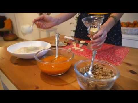 Raw Banana Ice Cream, Persimmon & White Mulberry Dessert by Vegan Bari - Dafna Amon