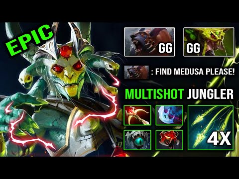 MEGA FARM Split Shot Jungler Queen Vs 9K MMR Battle Fury Ursa with Madness Skadi Medusa DotA 2