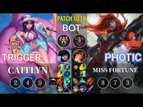 APK Trigger Caitlyn vs TES Photic Miss Fortune Bot - KR Patch 10.18