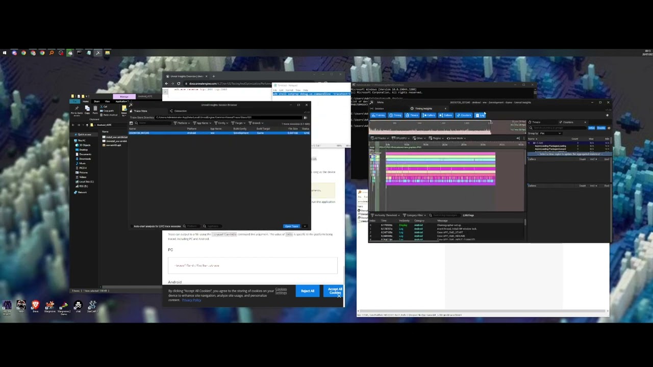 Unreal Insights profile on Android (Unreal Engine 5)