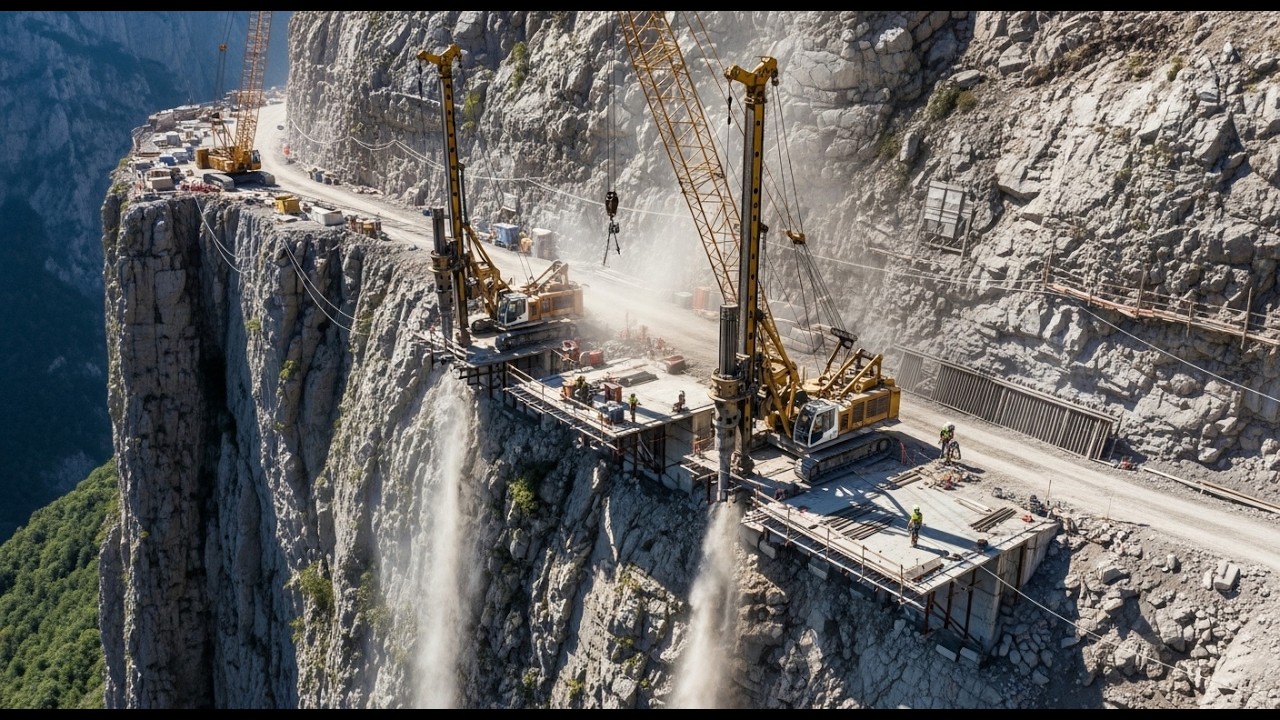 How Engineers Build Impossible Roads on Vertical Cliffs | Mega Construction Documentary