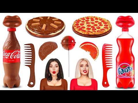 Real Food VS Chocolate | Fake Kitchen Utensils! Fun Battle by RATATA POWER
