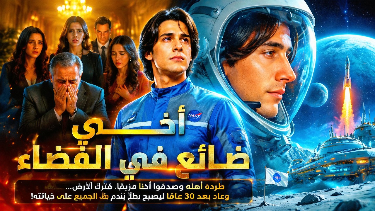 أخي ضائع في الفضاء(مدبلج)#reelshorts#ai
