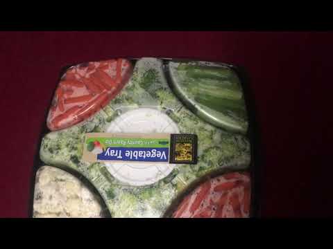 Costco veggie tray unboxing ( video taking in...