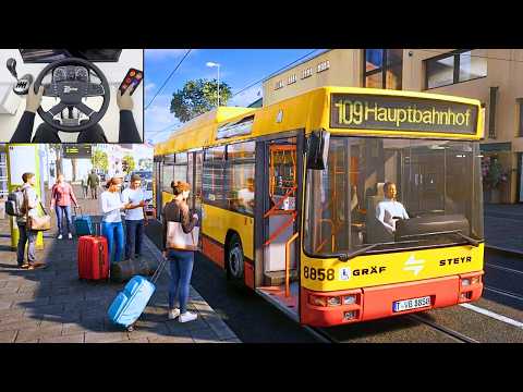 Realistic Bus Simulator 2026 - New City Transport Simulator: Bus | Steering Wheel Gameplay