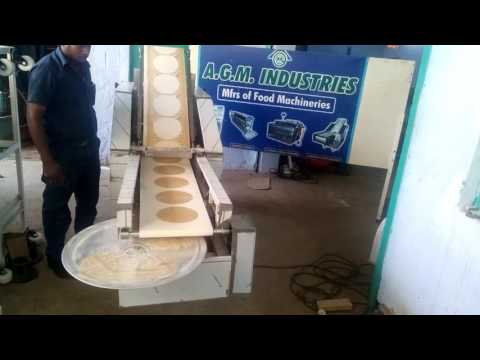 Semi automatic chapati making machine with sheeter rotating ...