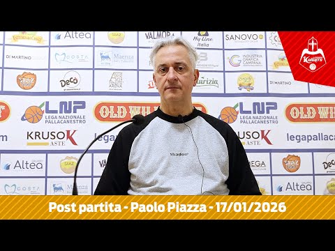 Post-match Piazza Armerina vs. Legnano | Paolo Piazza, January 17, 2026