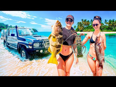 Epic Remote Beach Adventure: 4WDing, Fishing & Spearfishing with the Crew + Campfire Feast