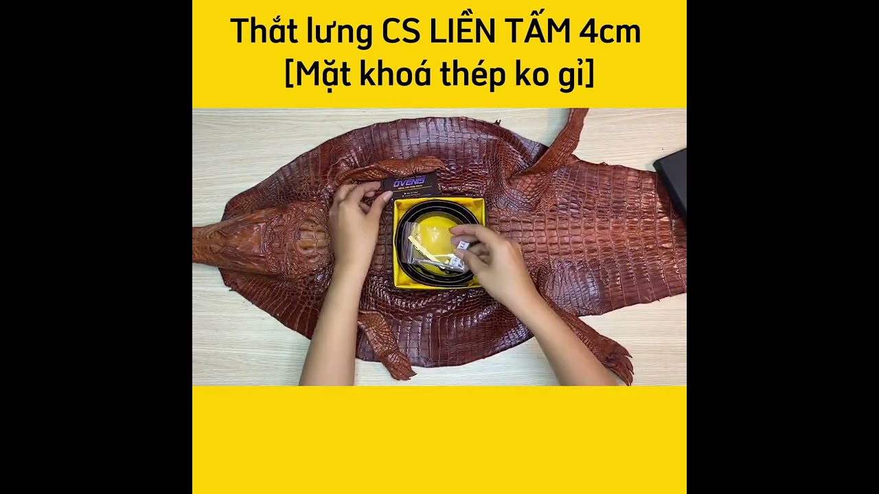 Thắt Lưng Cá Sấu Liền 4cm [MẶT KHÓA THÉP KO GỈ HÌNH CÁ SẤU ĐẸP ĐẲNG CẤP] CSN50N1