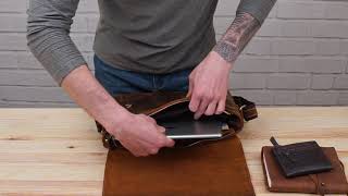 Сумка чоловіча crazy horse 14780 Vintage коричнева