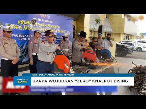RIBUAN KNALPOT BISING DIMUSNAHKAN POLRES SUKOHARJO