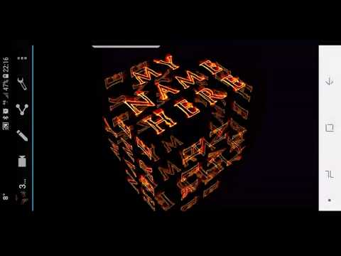 3D My Name On Fire Wallpaper Video