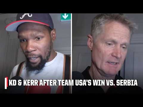 KD calls Team USA the 'BEST TEAM' he's ever been on + Kerr gives credit to Steph Curry 🥇 | ESPN