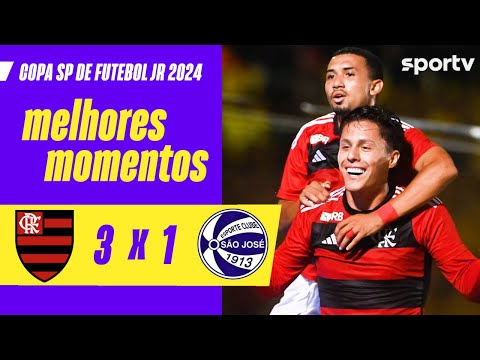 Gols e lances de Flamengo x São José-RS