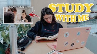 STUDY WITH ME + ROTINA NOTURNA (super produtivo)