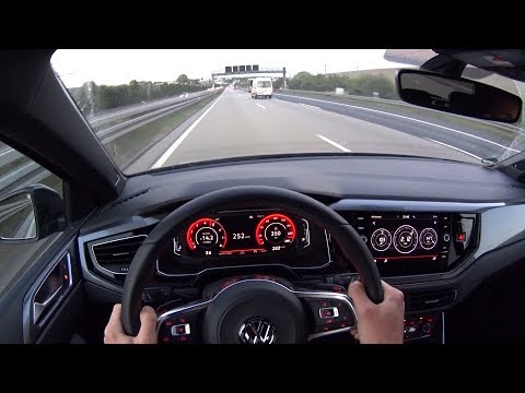 2019 VW Polo GTI - Autobahn 252km/h top speed (downhill) - POV