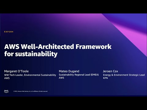 AWS Summit Brussels 2022 - AWS Well-Architected Framework for sustainability