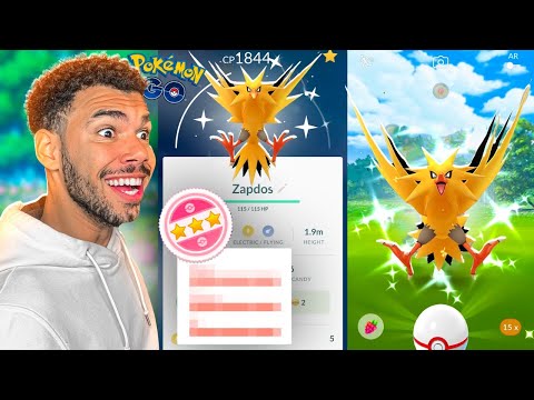 REVELANDO O IV DO MEU NOVO ZAPDOS SHINY - POKEMON GO | Cris |