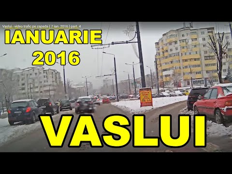Orasul VASLUI traseu Stefan cel Mare - Crucea Garii - Traian video FHD ianuarie 2016 part 4