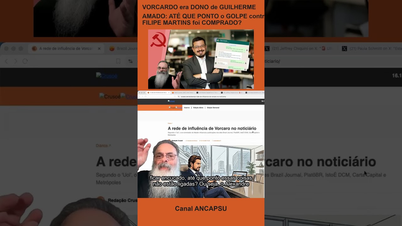 VORCARDO era DONO de GUILHERME AMADO: ATÉ QUE PONTO o GOLPE contra FILIPE MARTIN