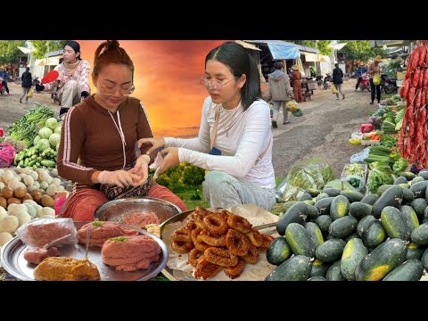 Everyday Fresh Foods @ Local Market   - Cambodian Market Food Tour In Siem Reap City