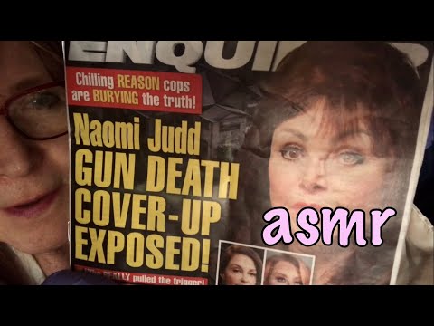 Quiet ASMR relaxation The National Enquirer Tabloid magazine, browsing, commenting, coffee, gum