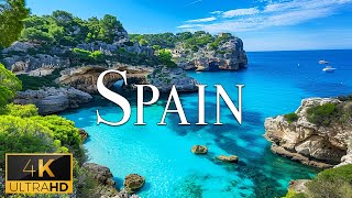FLYING OVER  SPAIN (4K Video UHD) - Calming Piano Music With Beautiful Nature Film For Relaxation