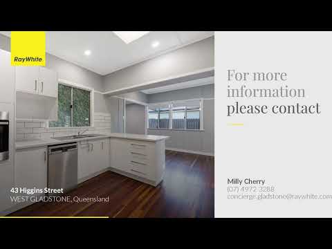 43 Higgins Street, West Gladstone, QLD 4680, 3 Bedrooms, 1 Bathrooms, House