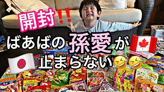 【日本からの荷物開封】ばあばの孫愛が止まらない🤣🎁