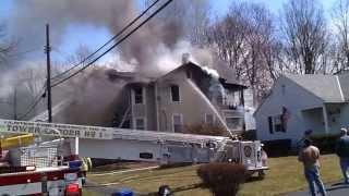 preview picture of video 'Linderman Ave fire Kingston NY at noon 4/7/13'