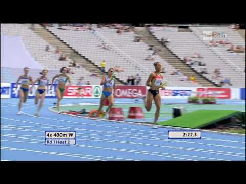 4x400m women heat B 20th European Athletics Championships Barcelona 2010