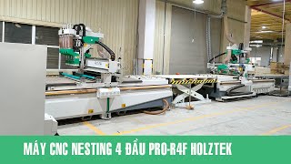 Máy CNC cắt Ván 4 đầu CNC NESTING HOLZTEK PRO-R4F