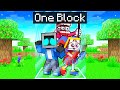Locked on One Block with AMAZING DIGITAL CIRCUS in Minecraft!
