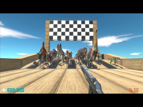 Survival Speed Race Marathon - Only 10 Will Survive - Animal Revolt Battle Simulator