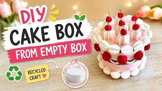 🍰 Learn how to make a gorgeous DIY Cake Box that looks just like a real cake!